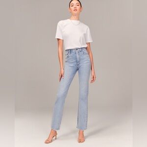 Abercrombie & Fitch ankle straight ultra high rise jeans